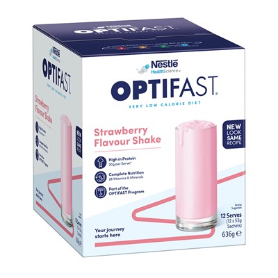 OPTIFAST VLCD Shake Strawberry Flavour (12 Pack)