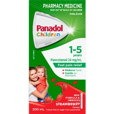 Panadol Children 1-5 Years Strawberry 200mL