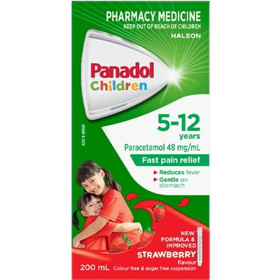 Panadol Children 5-12 Years Strawberry 200mL