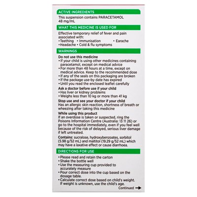 Panadol Children 5-12 Years Strawberry 200mL