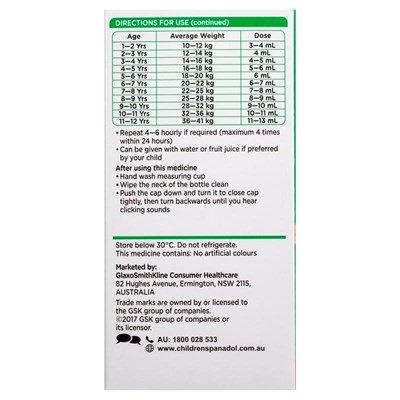 Panadol Children 5-12 Years Strawberry 200mL