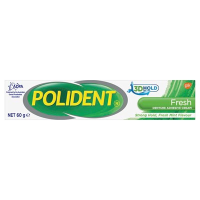 Polident Denture Adhesive Cream Fresh 60g