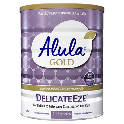 Alula Gold Delicateeze Infant Formula 0-12 Months 850g