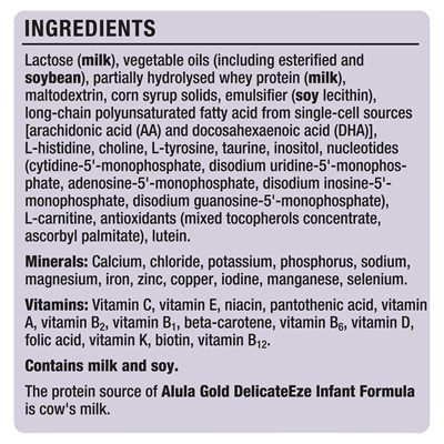 Alula Gold Delicateeze Infant Formula 0-12 Months 850g