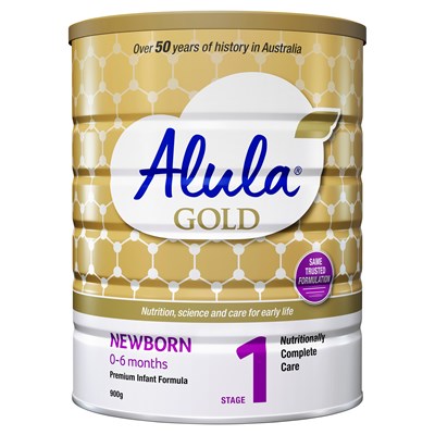 Alula Gold Stage 1 Newborn Infant Formula 0-6 Months 900g