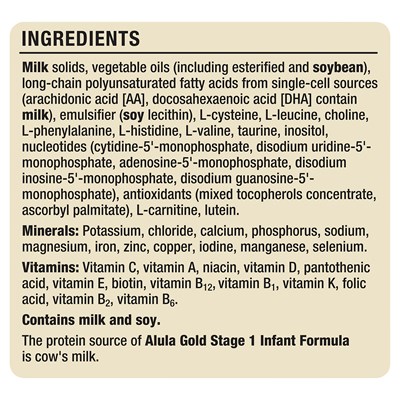 Alula Gold Stage 1 Newborn Infant Formula 0-6 Months 900g
