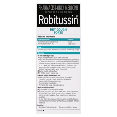 Robitussin Dry Cough Forte Liquid 200mL