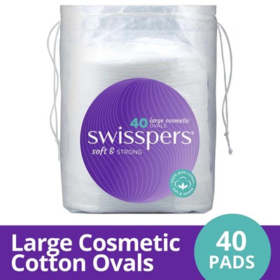 Swisspers Large Cosmetic Oval Pads 40 pack