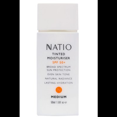 Natio Tinted Moisturiser SPF50+ Medium 50mL