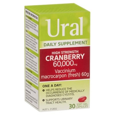 Ural High Strength Cranberry 60,000mg 30 Capsules
