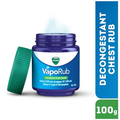 Vicks VapoRub Chest Rub and Vaporizing Ointment Decongest 100g
