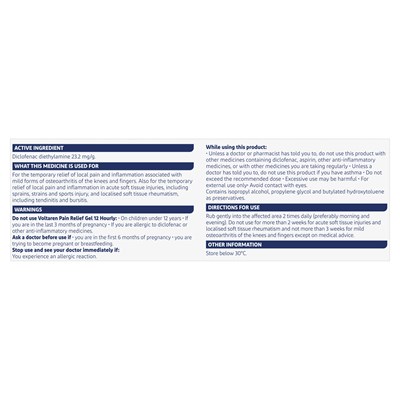 Voltaren Osteo Gel 12 Hourly 100g