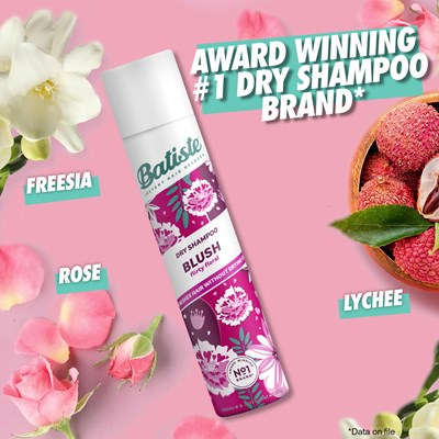 Batiste Blush Dry Shampoo | Travel Size | Floral Fragrance | Instant Hair Refresh | 50 mL
