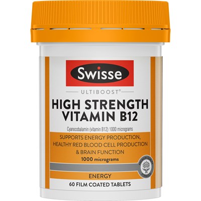 Swisse Ultiboost High Strength Vitamin B12 60 Tablets