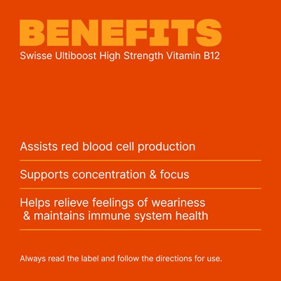 Swisse Ultiboost High Strength Vitamin B12 60 Tablets