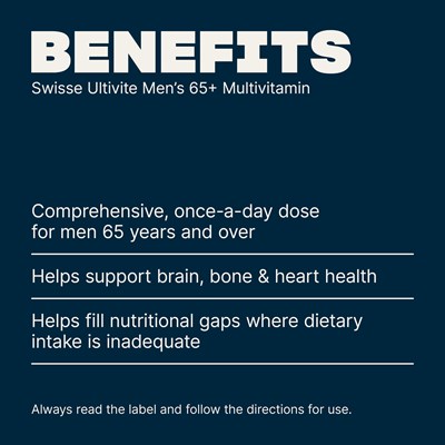 Swisse Ultivite Mens 65+ Multivitamin 60 Tablets