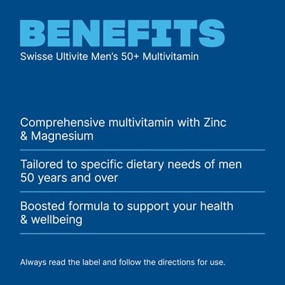 Swisse Ultivite Men's 50 + Multivitamin 90 Tablets
