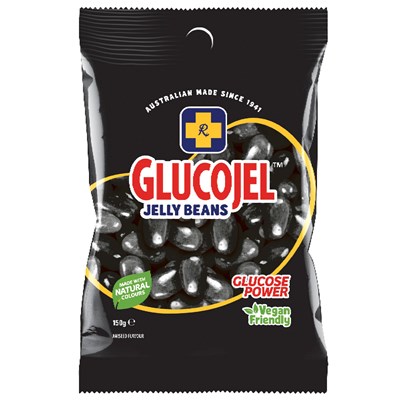 Glucojel Black Jelly Beans 150g