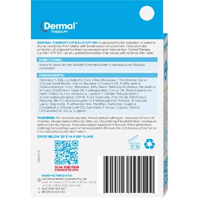 Dermal Therapy Lip Balm SPF 50+ 10g