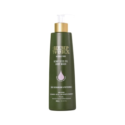 Hemp Worx Rose Geranium & Patchouli Body Wash 300mL