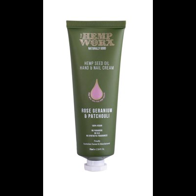 Hemp Worx Rose Geranium & Patchouli Hand Cream 75g