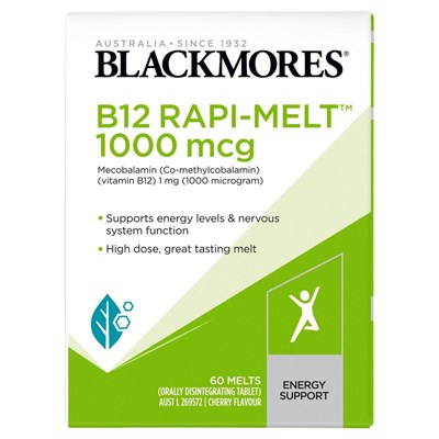 Blackmores B12 Rapi Melt 1000mcg 60 Melts