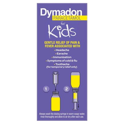 Dymadon Paracetamol for Kids 2-12 Yrs Orange 100mL