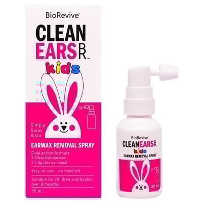 BioRevive CleanEars Kids Earwax Removal Spray 30mL