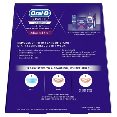 Oral-B 3D White Advance Seal Whitening Strips 14 Pack