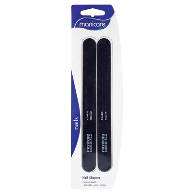 Manicare Nail Shapers Coarse/Medium 175mm 2 Pack