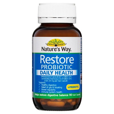 Nature's Way Restore Probiotic Daily Health 90 Capsules