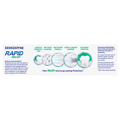 Sensodyne Sensitive Teeth Pain Rapid Relief Extra Fresh Toothpaste 100g