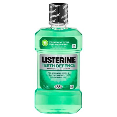 Listerine Teeth Defence Antibacterial Mouthwash 250mL
