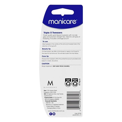 Manicare XXX Tweezers Gold Tip