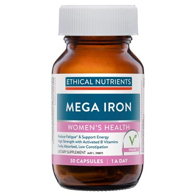 Ethical Nutrients Mega Iron with Activated B Vitamins 30 Capsules
