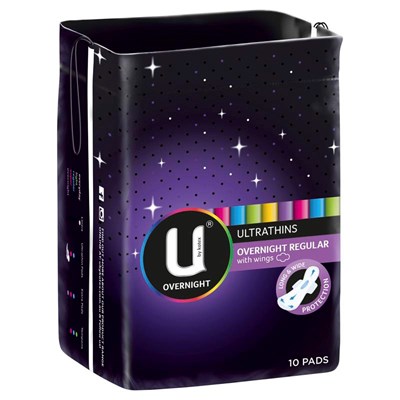Kotex U U/Thn ONgt Wing 10 Pk