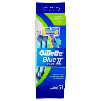 Gillette BlueII Ultragrip Pivot Disposable Shaving Razor 5 Pack
