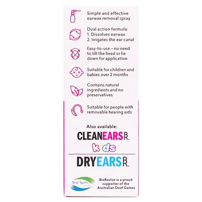 BioRevive Clean Ears Earwax Removal Spray 30mL
