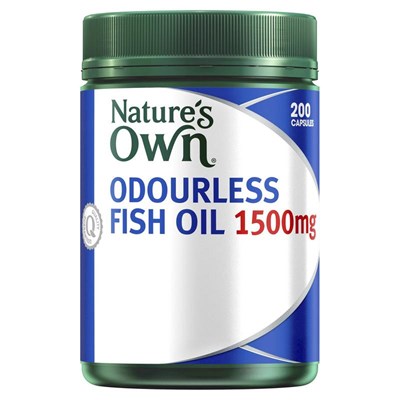Nature's Own Odourless Fish Oil 1500mg 200 Capsules