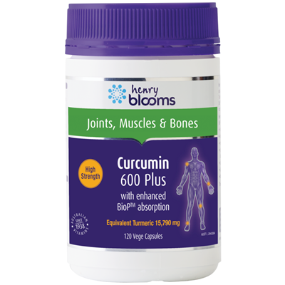 Henry Blooms Curcumin 600 Plus 120 Capsules