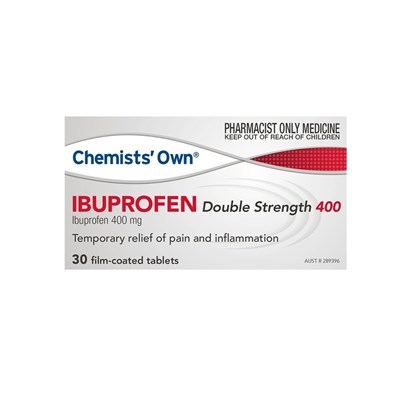 Chemists' Own Ibuprofen Double Strength 400mg 30 Tablets
