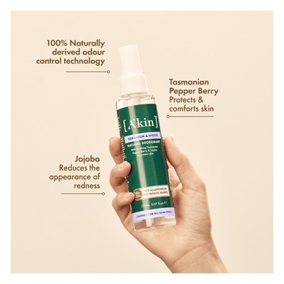 A'kin Geranium & Cedarwood Natural Spray Deodorant 150mL
