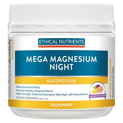 Mega Magnesium Night Mango Passion 126g Powder