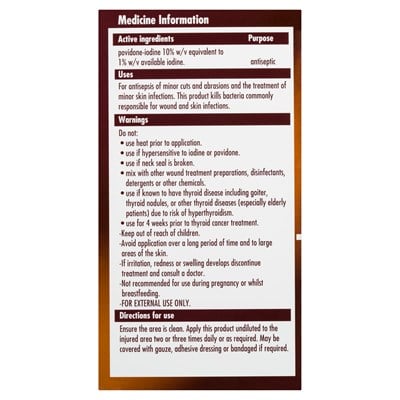 Betadine Antiseptic Topical Solution Liquid 100mL