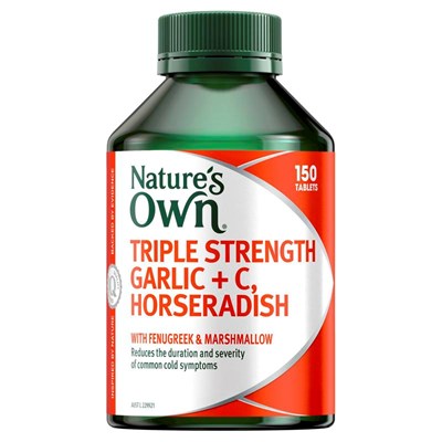 Nature's Own Triple Strength Garlic + C, Horseradish 150 Tablets