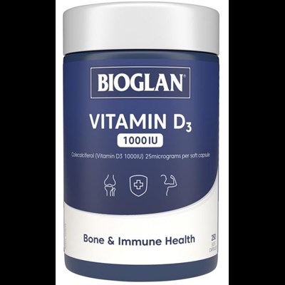 Bioglan Vitamin D3 1000IU 250 Capsules