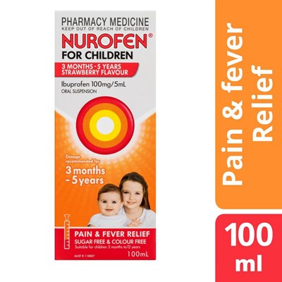 Nurofen For Children 3months-5years Strawberry 100mL