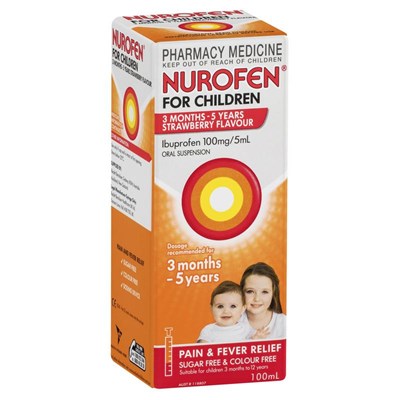 Nurofen For Children 3months-5years Strawberry 100mL