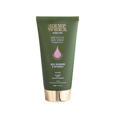 Hemp Worx Rose Geranium & Patchouli Body Veneer 150mL
