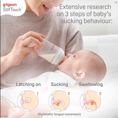Pigeon SofTouch III Bottle PP 160ml Wide Neck Twin Pack